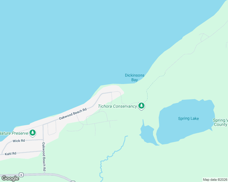 map of restaurants, bars, coffee shops, grocery stores, and more near W2604 Oakwood Beach Road in Markesan