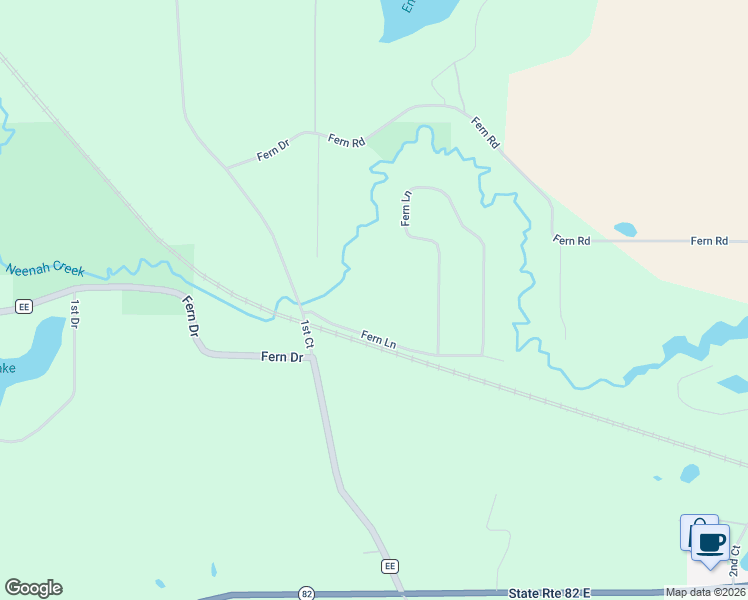map of restaurants, bars, coffee shops, grocery stores, and more near W8898 Fern Lane in Oxford