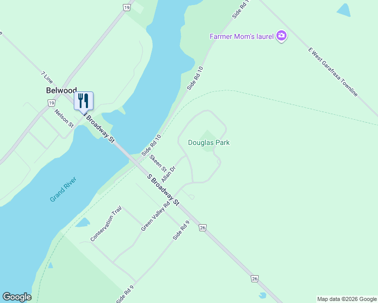 map of restaurants, bars, coffee shops, grocery stores, and more near 37 Amalia Crescent in Belwood