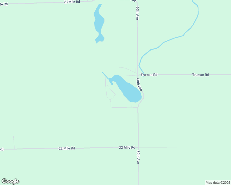 map of restaurants, bars, coffee shops, grocery stores, and more near 22390 Ridge Road in Barryton