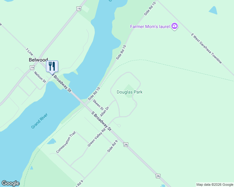 map of restaurants, bars, coffee shops, grocery stores, and more near 37 Amalia Crescent in Belwood