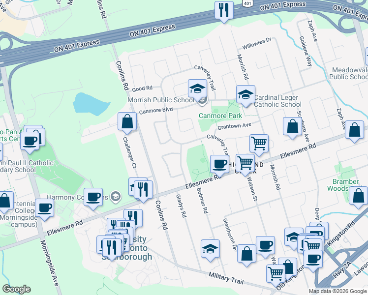 70 Calverley Trail, Toronto ON - Walk Score