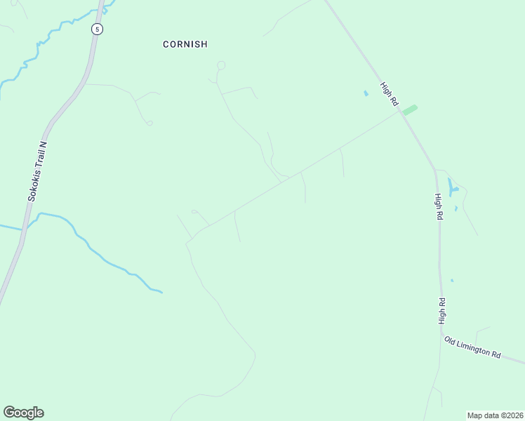 map of restaurants, bars, coffee shops, grocery stores, and more near Old High Road in Cornish