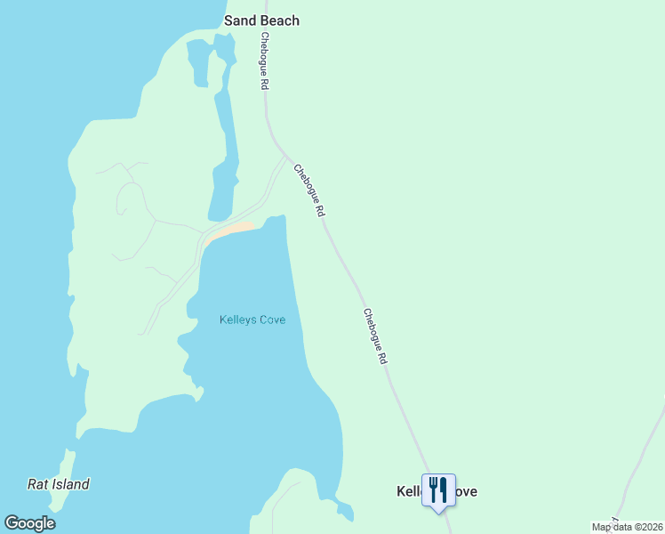 map of restaurants, bars, coffee shops, grocery stores, and more near 1791 Chebogue Road in Yarmouth