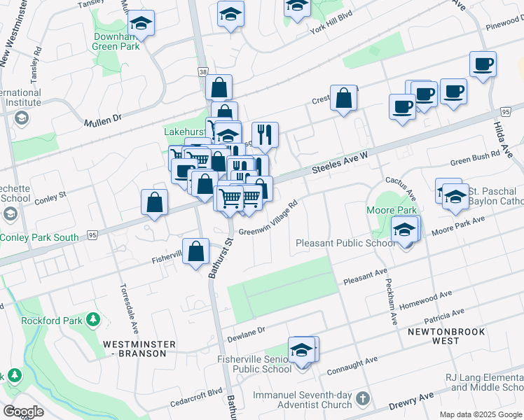 map of restaurants, bars, coffee shops, grocery stores, and more near in 
