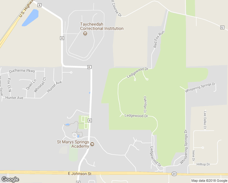 map of restaurants, bars, coffee shops, grocery stores, and more near 490 Ledgewood Drive in Fond du Lac