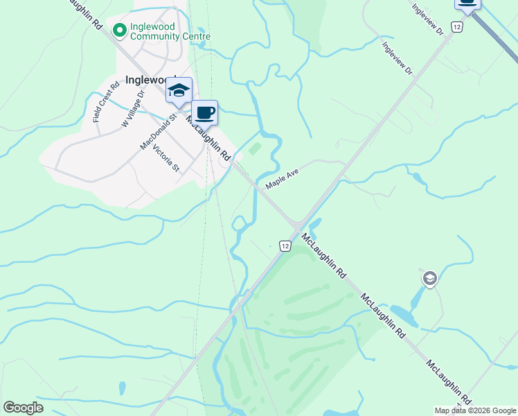 map of restaurants, bars, coffee shops, grocery stores, and more near 15504 McLaughlin Road in Inglewood