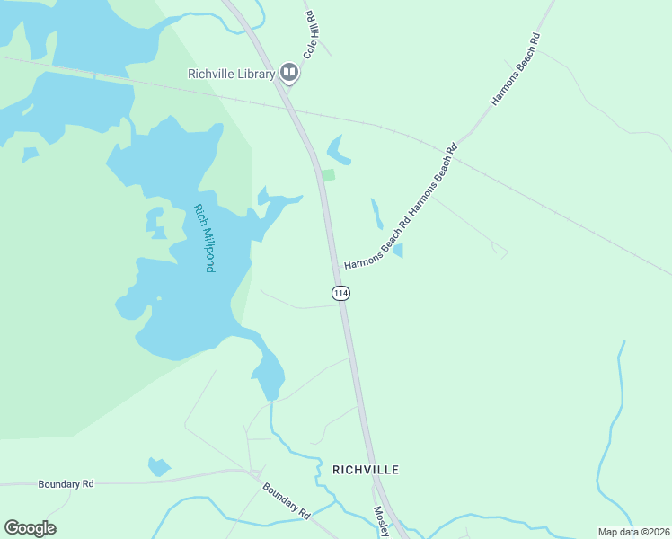 map of restaurants, bars, coffee shops, grocery stores, and more near 619 Richville Road in Standish