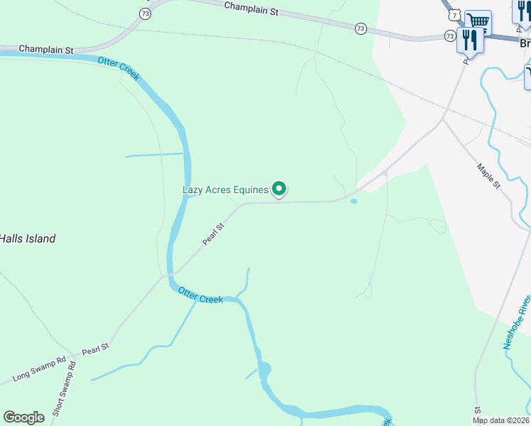 map of restaurants, bars, coffee shops, grocery stores, and more near 900 Pearl Street in Rutland County
