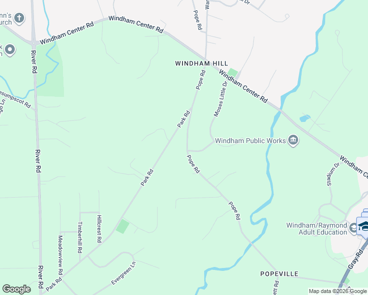 map of restaurants, bars, coffee shops, grocery stores, and more near 234 Pope Road in Windham