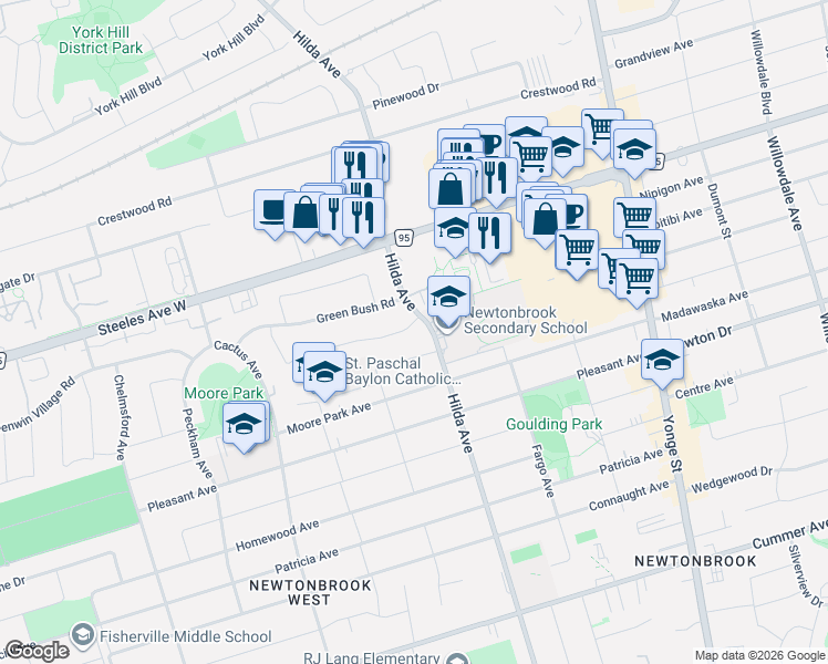 map of restaurants, bars, coffee shops, grocery stores, and more near in 