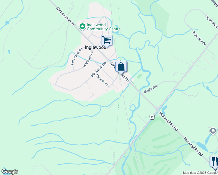 map of restaurants, bars, coffee shops, grocery stores, and more near 0 Victoria Street in Inglewood