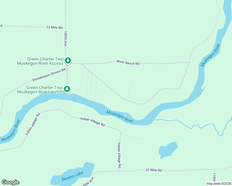 map of restaurants, bars, coffee shops, grocery stores, and more near 17798 Old Logging Road in Hersey
