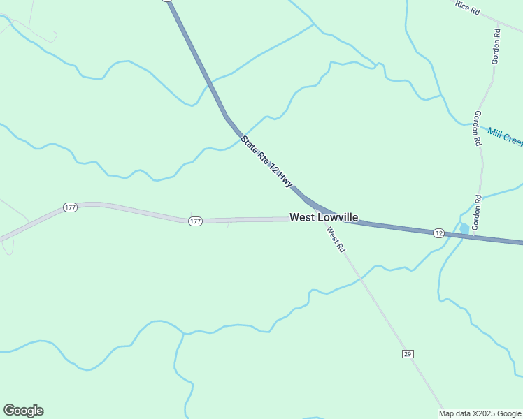map of restaurants, bars, coffee shops, grocery stores, and more near 152A Po Box in Lowville