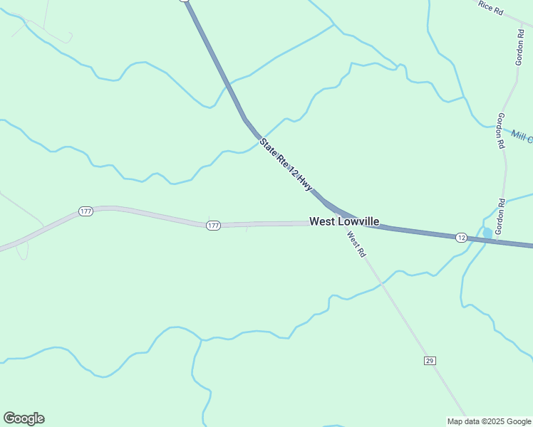 map of restaurants, bars, coffee shops, grocery stores, and more near 152A Po Box in Lowville