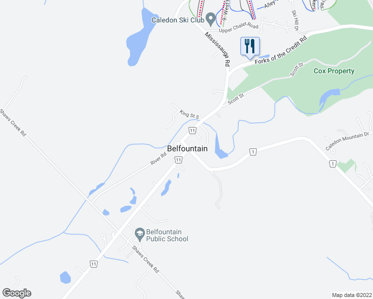 map of restaurants, bars, coffee shops, grocery stores, and more near 758 Bush Street in Caledon
