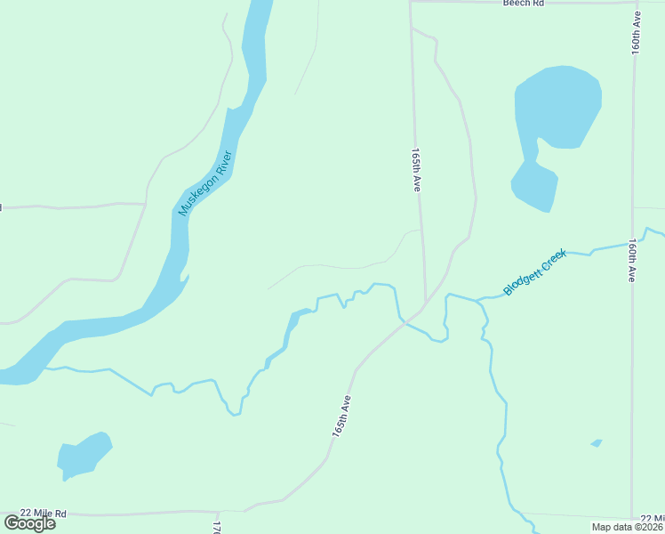 map of restaurants, bars, coffee shops, grocery stores, and more near 16707 Blodgett Road in Hersey