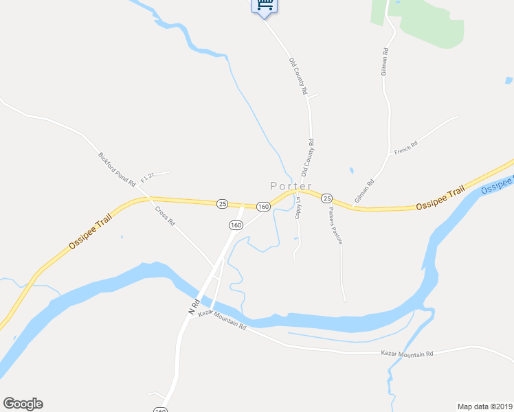 map of restaurants, bars, coffee shops, grocery stores, and more near 543 Ossipee Trail in Porter