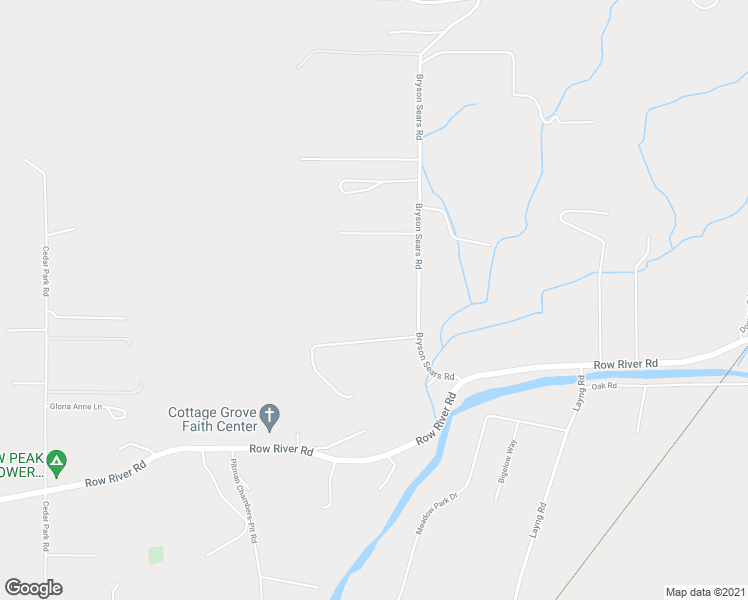 map of restaurants, bars, coffee shops, grocery stores, and more near 78558 Bryson Sears Road in Cottage Grove