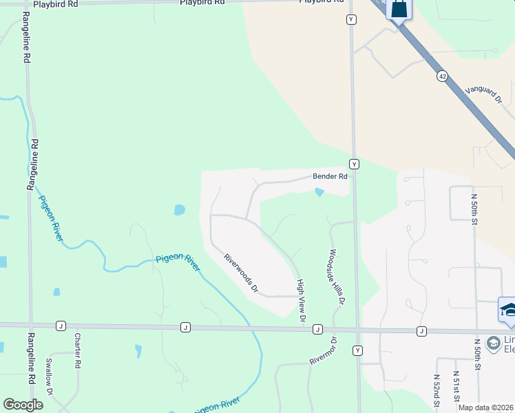 map of restaurants, bars, coffee shops, grocery stores, and more near W1843 Bender Road in Sheboygan