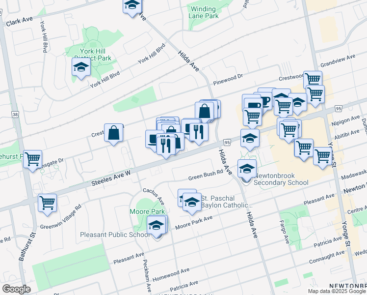 map of restaurants, bars, coffee shops, grocery stores, and more near in 