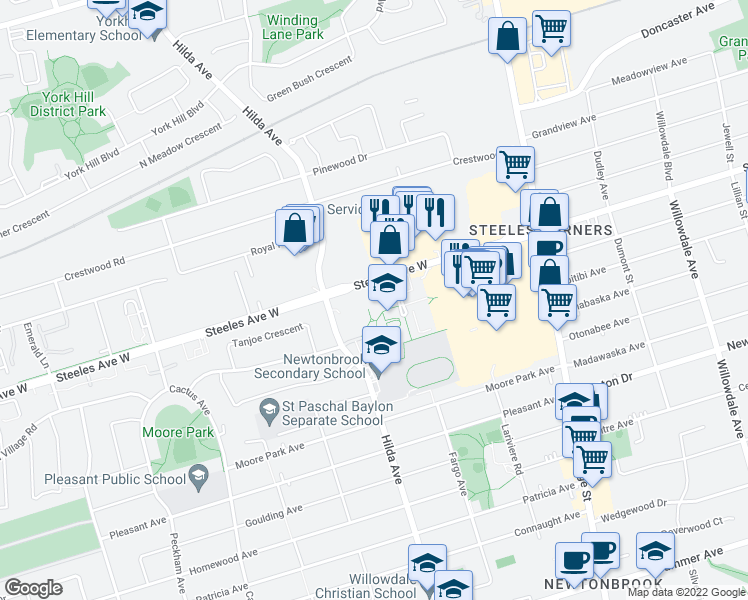 map of restaurants, bars, coffee shops, grocery stores, and more near in 