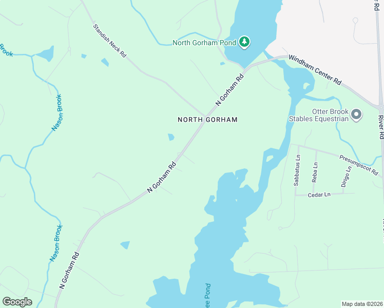 map of restaurants, bars, coffee shops, grocery stores, and more near 281 North Gorham Road in Gorham