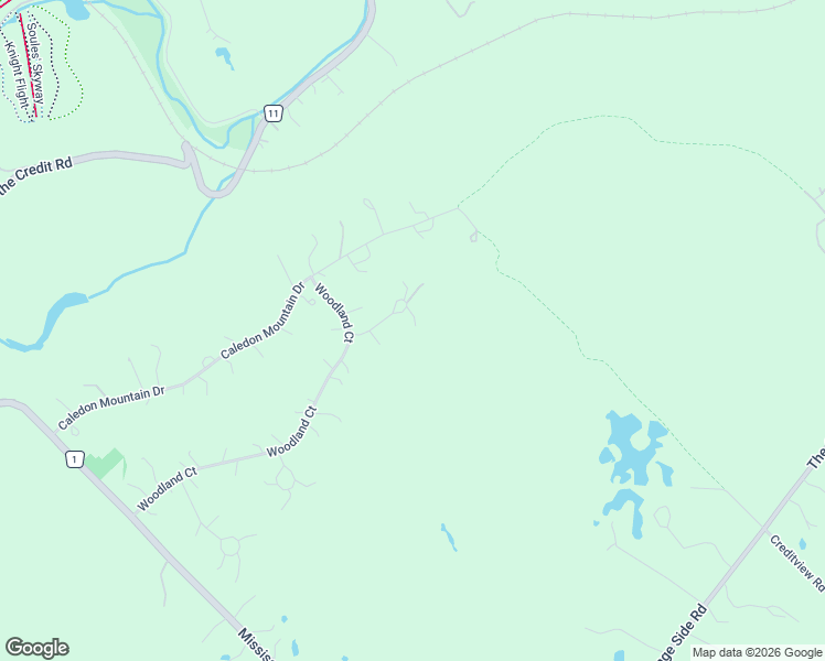 map of restaurants, bars, coffee shops, grocery stores, and more near 7 Maple Meadow Court in Caledon