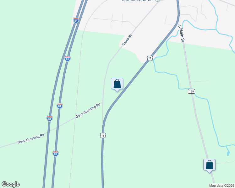 map of restaurants, bars, coffee shops, grocery stores, and more near 8883 U.S. 11 in Adams