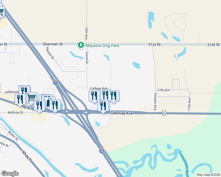 map of restaurants, bars, coffee shops, grocery stores, and more near 200 Commercial St in Mauston