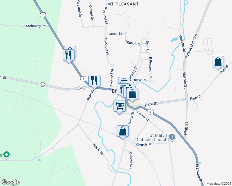 map of restaurants, bars, coffee shops, grocery stores, and more near in Sudbury