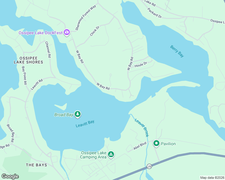 map of restaurants, bars, coffee shops, grocery stores, and more near 230 West Bay Road in Freedom