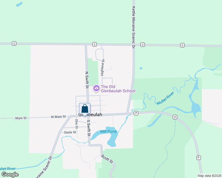 map of restaurants, bars, coffee shops, grocery stores, and more near 218 Kettle Ridge Circle in Glenbeulah