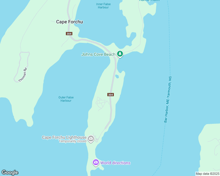map of restaurants, bars, coffee shops, grocery stores, and more near 926 Highway 304 in Yarmouth