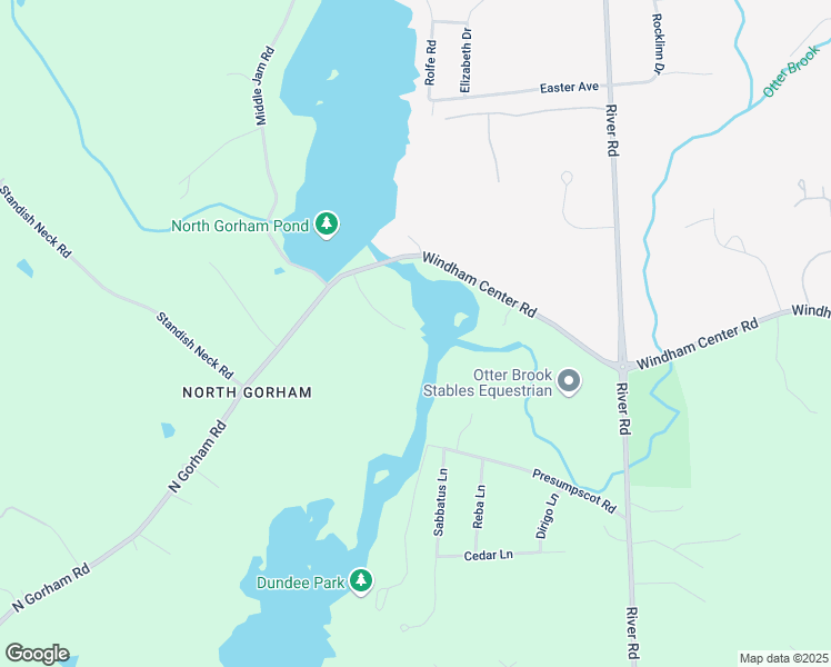 map of restaurants, bars, coffee shops, grocery stores, and more near 34 Whipple Road in Gorham