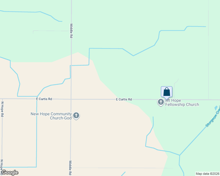 map of restaurants, bars, coffee shops, grocery stores, and more near 1133 East Curtis Road in Hope