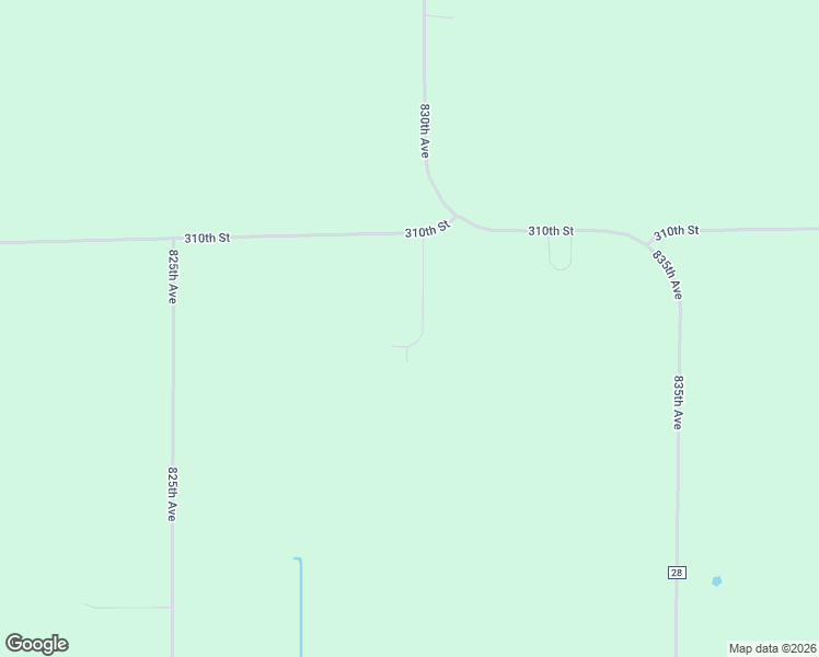 map of restaurants, bars, coffee shops, grocery stores, and more near 82927 310th Street in Ellendale