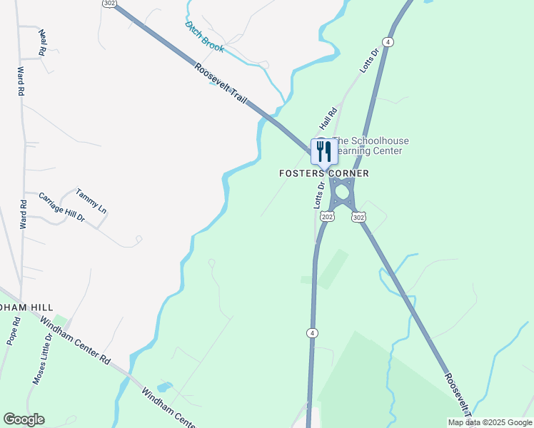 map of restaurants, bars, coffee shops, grocery stores, and more near 91 Hall Road in Windham