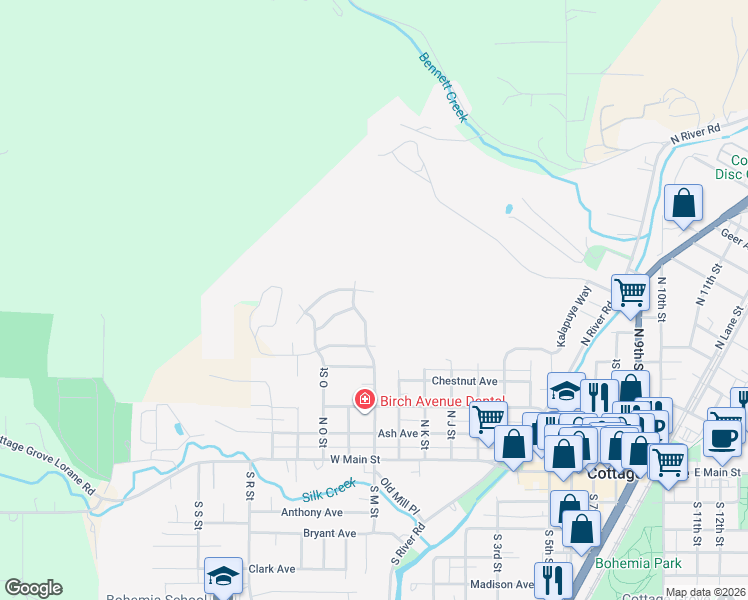 map of restaurants, bars, coffee shops, grocery stores, and more near 1301 Elm Avenue in Cottage Grove