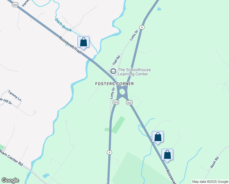 map of restaurants, bars, coffee shops, grocery stores, and more near 33 U.S. 202 in Windham