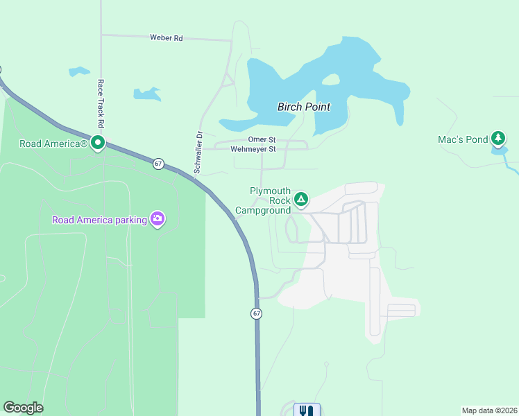 map of restaurants, bars, coffee shops, grocery stores, and more near N7253 Lando Street in Plymouth