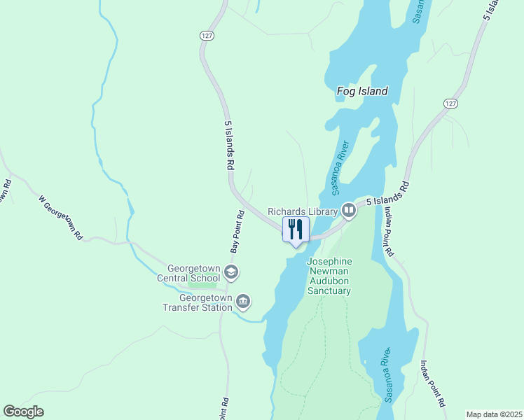 map of restaurants, bars, coffee shops, grocery stores, and more near 798 5 Islands Road in Georgetown