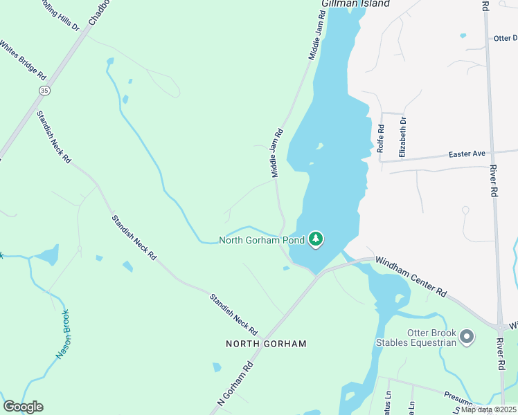 map of restaurants, bars, coffee shops, grocery stores, and more near 36 Canal Road in Gorham