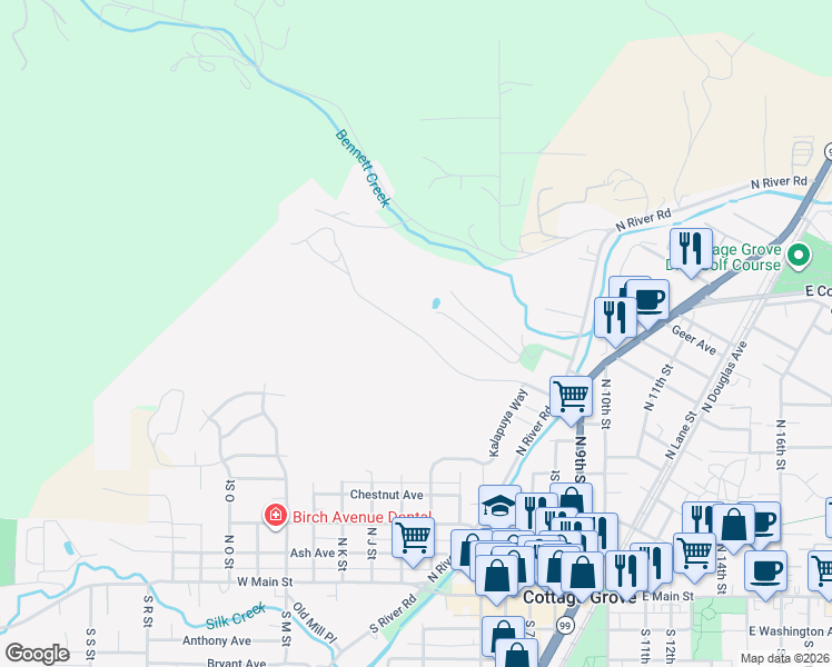 map of restaurants, bars, coffee shops, grocery stores, and more near 799 Holly Ave in Cottage Grove