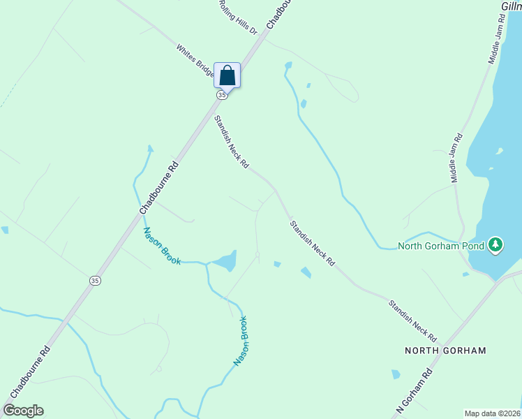 map of restaurants, bars, coffee shops, grocery stores, and more near 25 Deerfield Circle in Standish