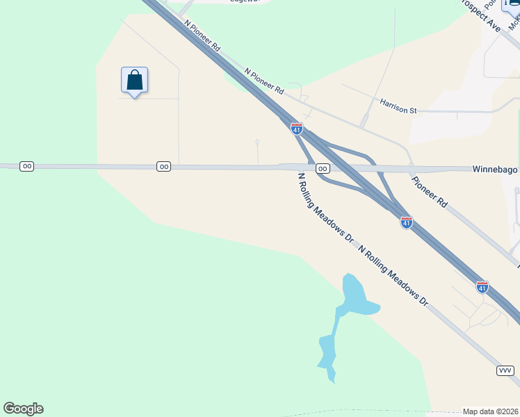 map of restaurants, bars, coffee shops, grocery stores, and more near W6886 County Highway OO in Fond du Lac