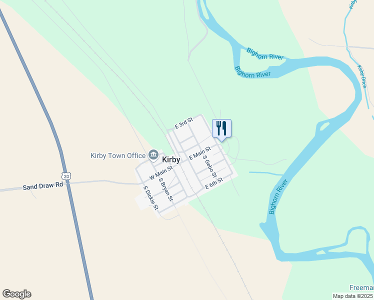 map of restaurants, bars, coffee shops, grocery stores, and more near 120 East 4th Street in Kirby
