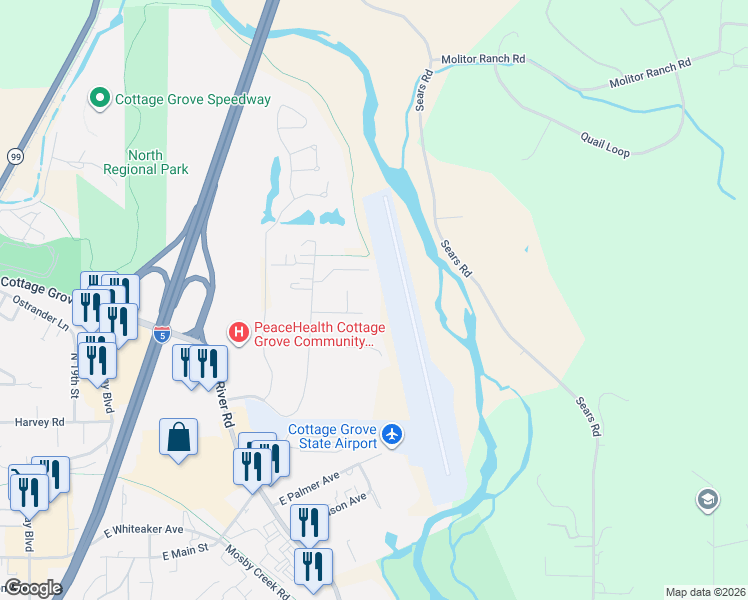 map of restaurants, bars, coffee shops, grocery stores, and more near 33132 Lloyd Avenue in Cottage Grove