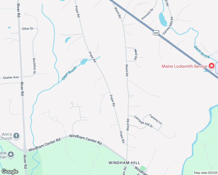 map of restaurants, bars, coffee shops, grocery stores, and more near 333 Pope Road in Windham