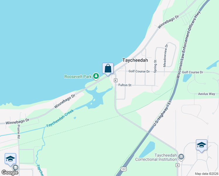 map of restaurants, bars, coffee shops, grocery stores, and more near N7336 County Road K in Fond du Lac